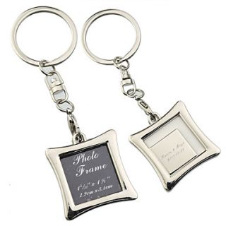 Personalized Square Photo Frame Key Ring (Set of 6)