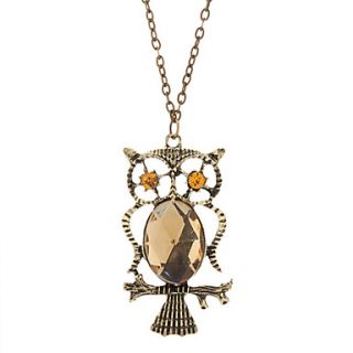 Champagne Owl shaped Necklace