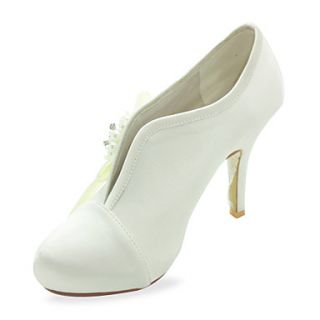 Gorgeous Satin Stiletto Heel Pumps With Imitation Pearl Wedding Shoes (More Colors)