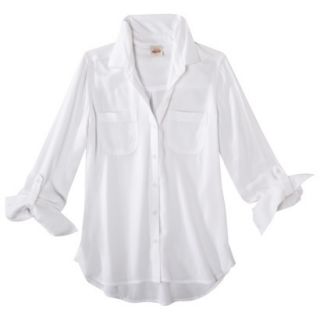 Mossimo Supply Co. Juniors Button Down Shirt   Fresh White L(11 13)