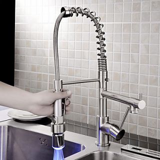Sprinkle by Lightinthebox   Contemporary Single Handle LED Pull out Kitchen Faucet