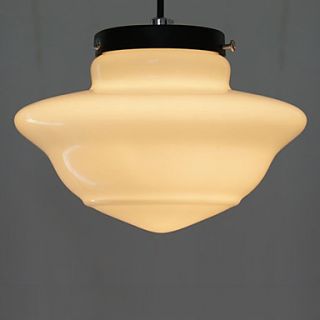 60W Elegant Pendant Light with Glass Shade in Ice Cream Style