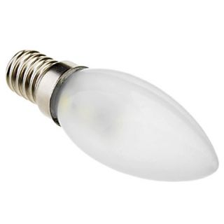 E14 1W 60 70LM 7x5050SMD 6000 6500K Milky Cover White Light LED Candle Bulb(220 250V)