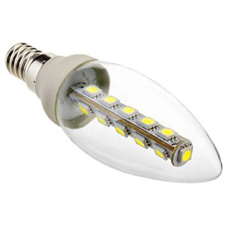 E14 2.5W 145 180LM 16x5050SMD 6000 6500K White Light LED Candle Bulb(220 250V)