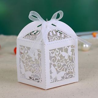Buterfly Hollow out Wedding Favor Box (Set of 12)