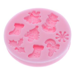 3D Christmas Theme Silicone Cookie Biscuit Mold
