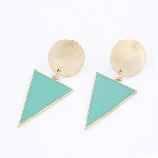 Alloy Acrylic Triangle Pattern Earrings (Assorted Colors)