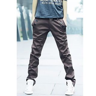 Mens Buckle Casual Straight pants