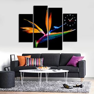 Bird Design Wall Clock in Canvas 4pcs
