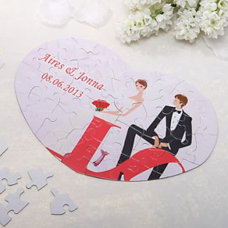 Personalized Heart Shaped Jigsaw Puzzle   Marry Me