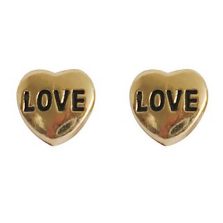 Lovely Gold Plated with Gold Heart Earrings