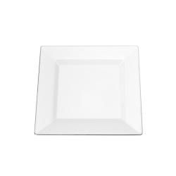 Silveredge White 6.5 inch Square Plastic Plates (set Of 10)