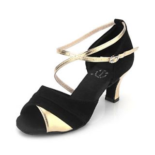 Womens LeatheretteSuede Upper Ankle Strap Latin / Ballroom Dance Shoes For Women