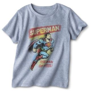 Superman Infant Toddler Boys Short Sleeve Tee   Vintage Blue 18 M