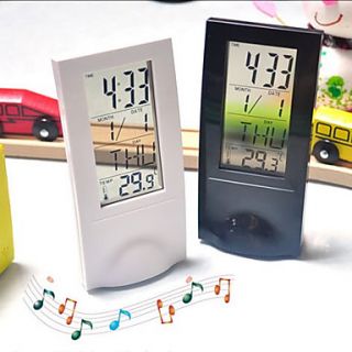 Transparent Fashion LED Clock With Thermometer