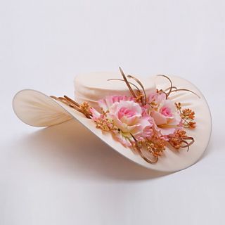 Gorgeous Satin and Alloy Hats with Flower and Tulle for Wedding/Special Occasion