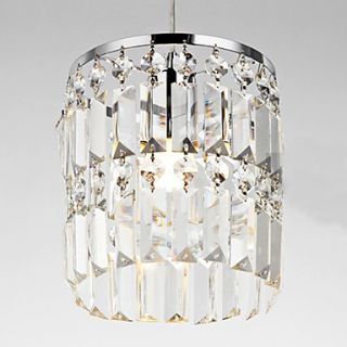 Modern Dainty 1 Light Pendant with K9 Crystal Design