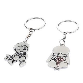 A Pair Cartoon Couple Shaped Lovers Keychains