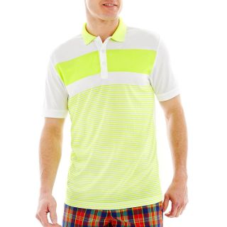 Jack Nicklaus Printed Engineered Striped Polo, Yellow, Mens