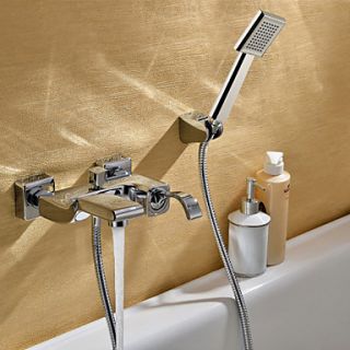 Sprinkle Contemporary Chrome Finish Bathtub Faucet (Handheld Rainfall)