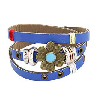 Fashion Leatherette With Clover Womens Bracelet (More Colors)