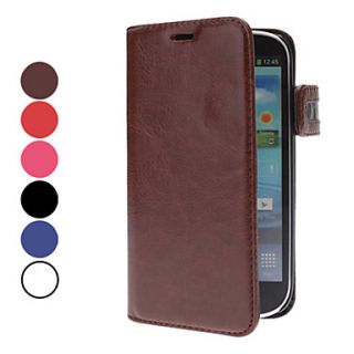 Cute Design PU Leather Case with Stand and Card Slot for Samsung Galaxy S3 I9300 (Assorted Colors)