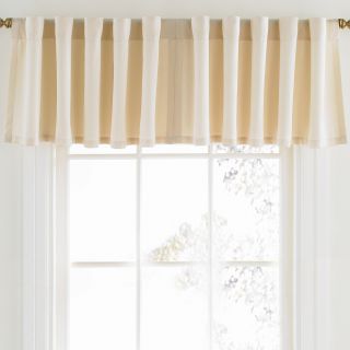 Cindy Crawford Style Prelude Back Tab Tailored Valance, Seed Pearl