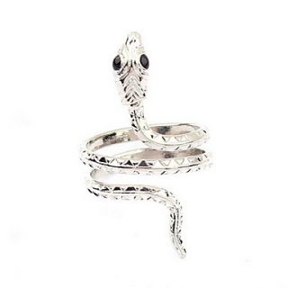 Unique Alloy Snake Shaped Womens Ring