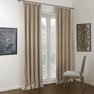 (One Pair) Classic Flaxen Solid Energy Saving Curtains
