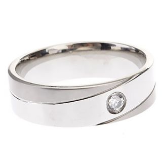 Contracted Lovers Love Round Titanium Steel Ring