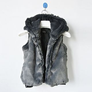 Sleeveless Hooded Faux Fur Party/Casual Vest (More Colors)