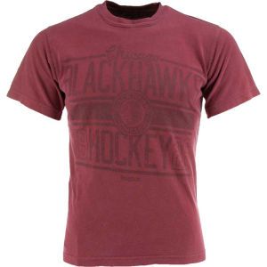 Chicago Blackhawks Reebok NHL Aged Stripe Pigment Dyed T Shirt