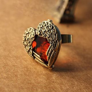 Fashion Heart Shaped Alloy With Acrylic Ring