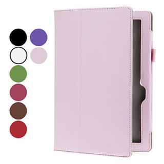 Lichee Pattern 2 Fold PU Case with Magnetic Buckle Handle for ASUS VivoTab Smart ME400C