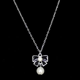 Attractive Alloy With Pearl/Bowknot Womens Necklace(More Colors)