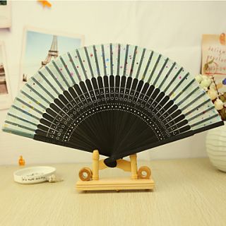 Pretty Floral Bamboo Hand Fan