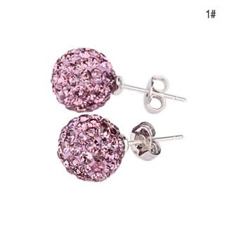 Crystal Ball Stud Earring(Assorted Color)