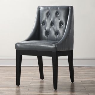 Tess Grey Leather Dining Chair