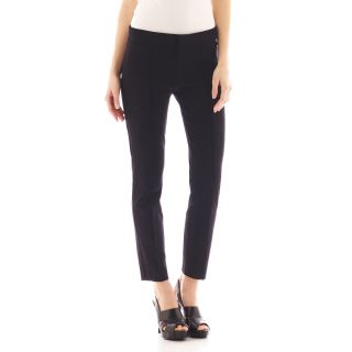 Seamed Ankle Pants, Black, Womens