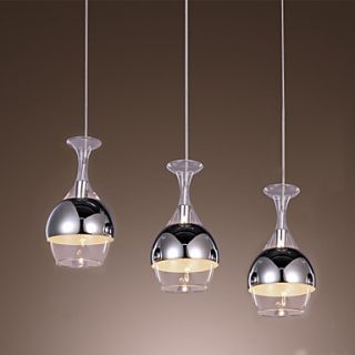 French Style Creative 3 Light Pendant in Shape Of Goblet