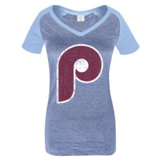 MLB Womens Philadelphia Phillies T Shirt   Blue (M)