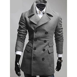 Double Breasted Lapel Thick Slim Coat