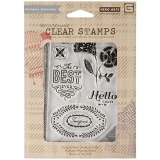 Basic Grey Spice Market Clear Stamps By Hero Arts best Time Ever