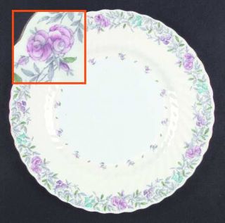 Minton Printemps Dinner Plate, Fine China Dinnerware   Pink,Blue,Purple Flowers,