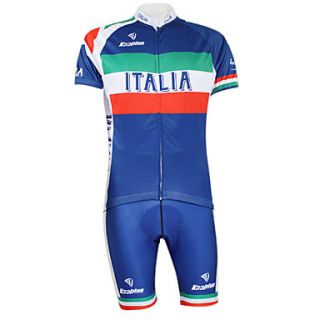 Kooplus2013 Championship Jersey Italy PolyesterLycraElastic Fabric Cycling Suits(T Shirt Pants)