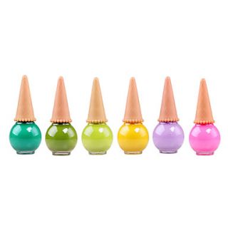 Ice Cream Shaped Sequins Nail Polish No.29 35(Assorted Colors)