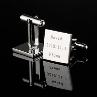 Personalized Simple Square Cufflinks