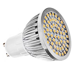 GU10 3W 60x3528SMD 210 240LM 3000 3500K Warm White Light LED Spot Bulb (AC 110 130/AC 220 240 V)