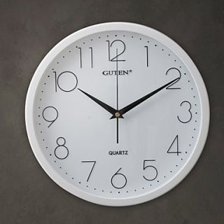 12H Modern Round Plastic Wall Clock