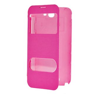 Minimalist Solid Color PU Leather Full Body Case With Two Windows for Samsung Galaxy Note 2 N7100 (Assorted Colors)